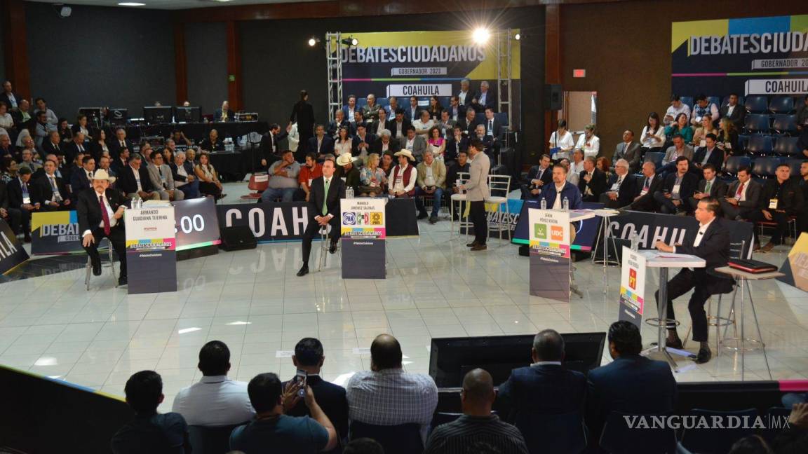 Debate Coahuila 2023: frenan el ‘show’, pero candidatos repiten propuestas
