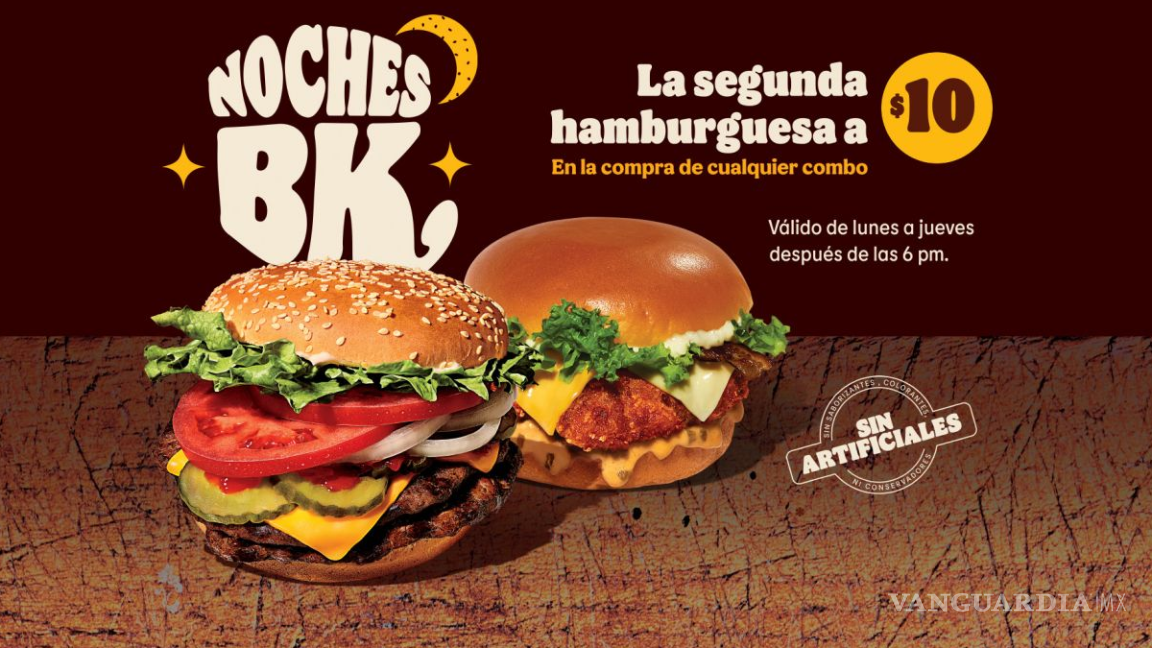 $!Burger King da hamburguesa de lunes a jueves por $10 pesos ¿Cómo obtener la promoción?