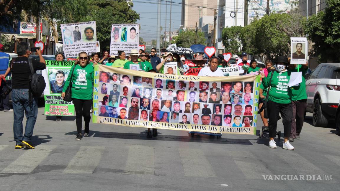 Marchan madres de personas desaparecidas en Torreón; reclaman que se simulan respuestas y mendigan recursos