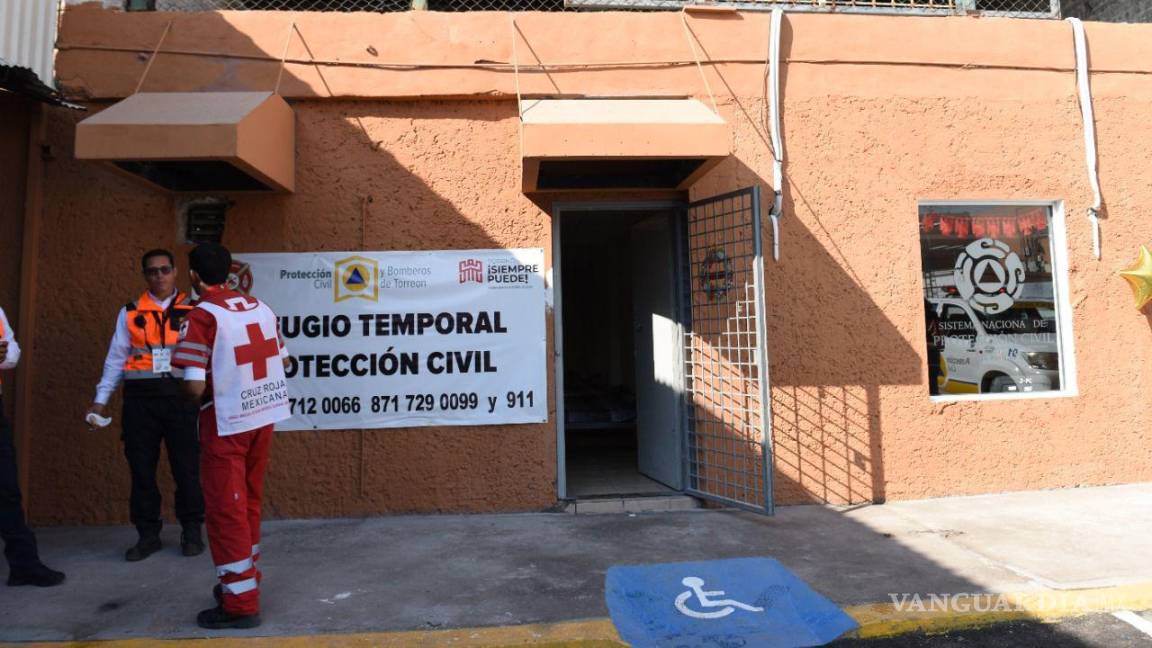 Albergue de Protección Civil en Torreón está disponible ante pronóstico de frente frío