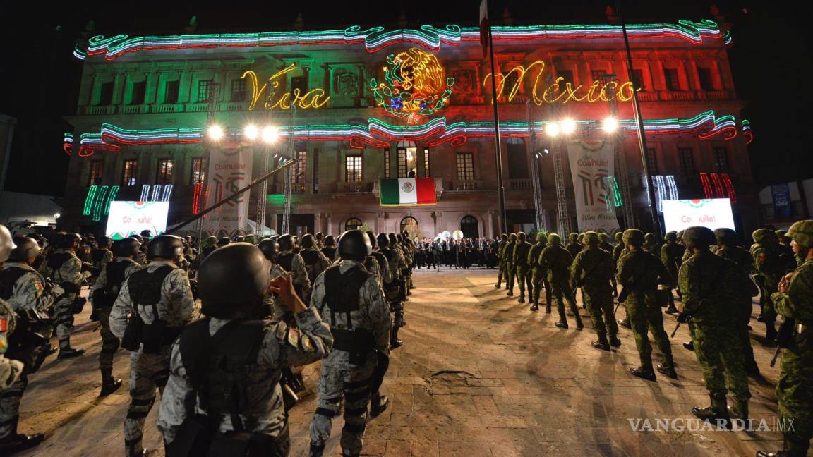 ‘¡Mexicanos, coahuilenses, vivan los héroes que nos dieron patria y libertad!’ Grita Miguel Riquelme desde Palacio de Gobierno
