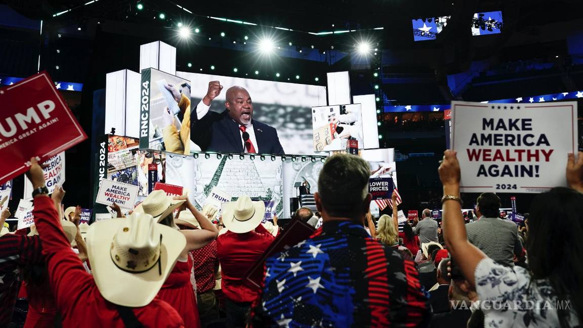 $!El Vicegobernador Mark Robinson de Carolina del Norte en la Convención Nacional Republicana. Robinson es uno de los republicanos negros prominentes.
