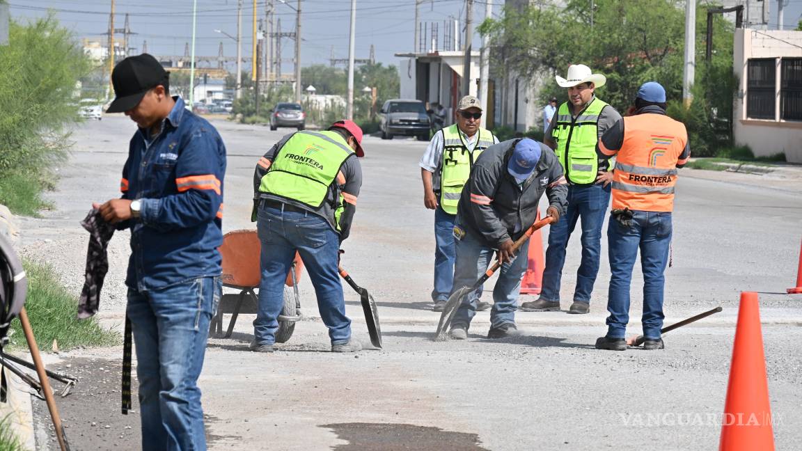 Reparan más de 8 mil metros metros cuadrados de pavimento dañado en Frontera, Coahuila