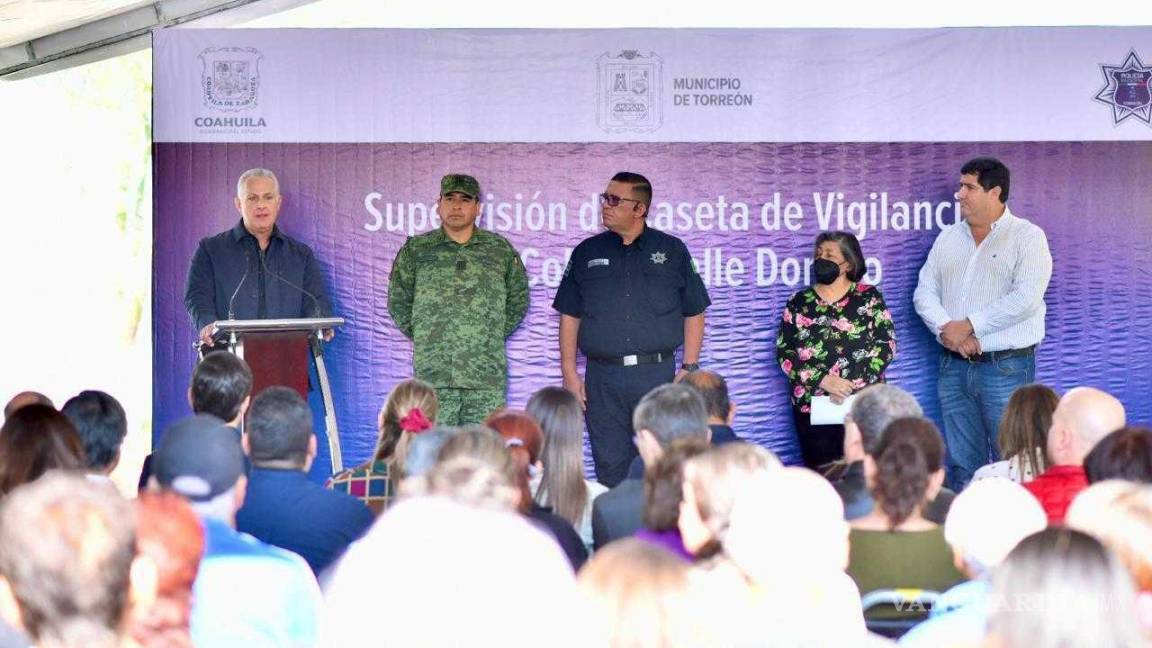 Supervisa Alcalde operación de caseta de vigilancia en Valle Dorado de Torreón