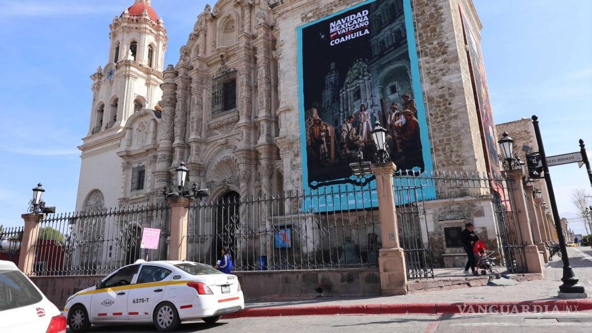 Saltillo: instalación de lonas en la Catedral de Santiago no afectan su estructura