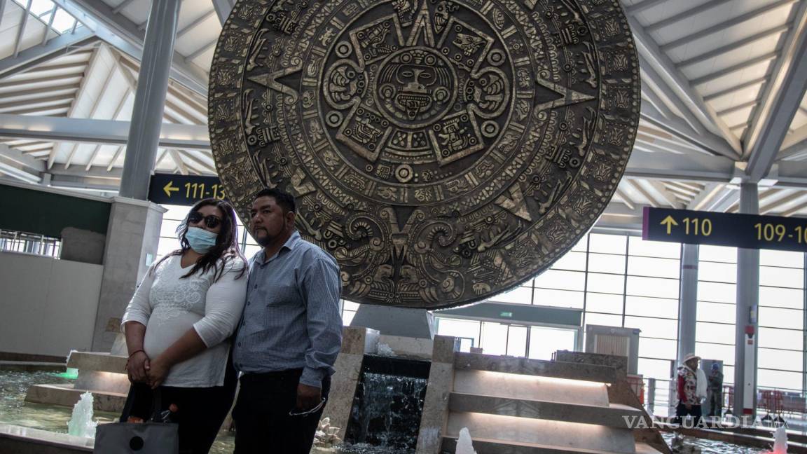$!Calendario Azteca en las instalaciones del Aeropuerto Felipe Ángeles.