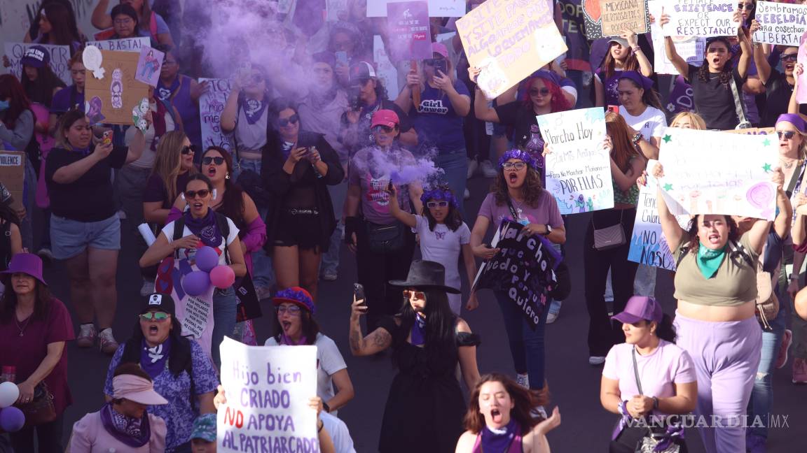 Saltillo: reportan autoridades estatales incidentes menores en marchas por el 8M