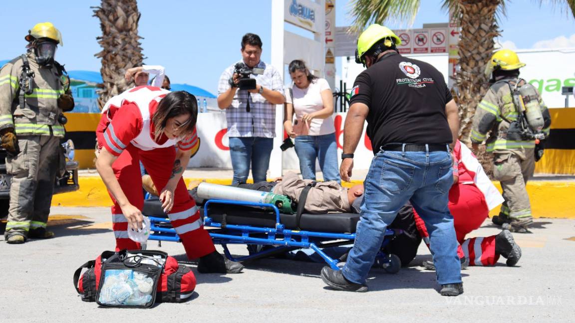 Torreón participa en simulacro nacional, prueban reacción ante fuga de gas LP