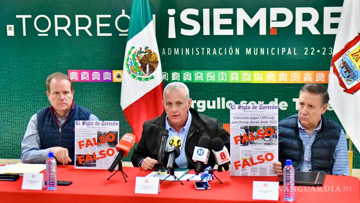 Alcalde de Torreón desmiente información falsa sobre omisión de recursos en drenaje pluvial