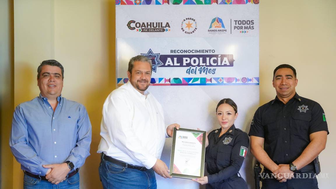 Ramos Arizpe reconoce a Nallely Alejandra Servín por su destacada labor en proximidad social y seguridad