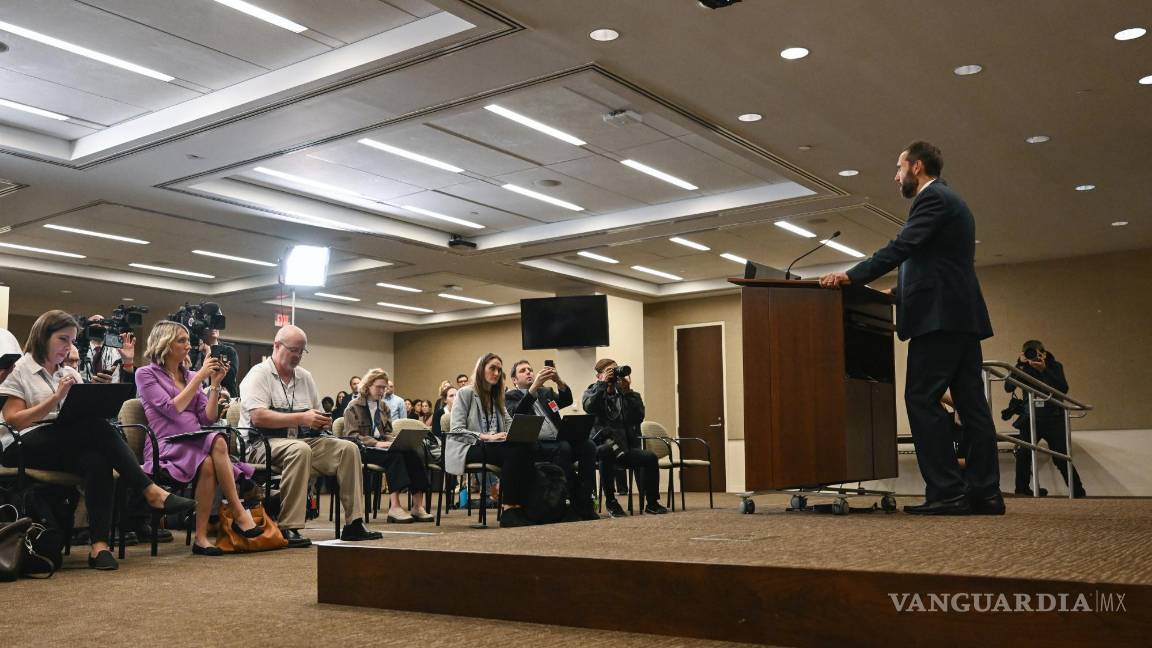 $!El fiscal especial Jack Smith da una conferencia de prensa sobre la acusación del expresidente de los Estados Unidos, Donald Trump, en Washington.