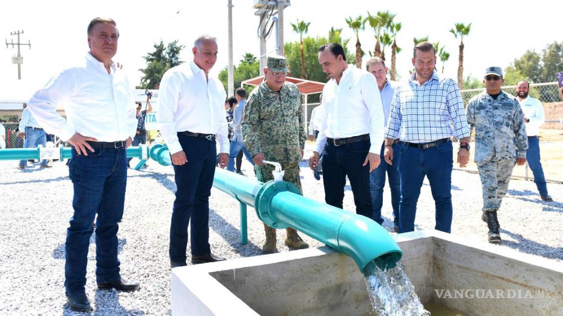 Gobernador y Alcalde inauguran pozo de agua Campo Militar; beneficiará a 30 mil habitantes de Torreón