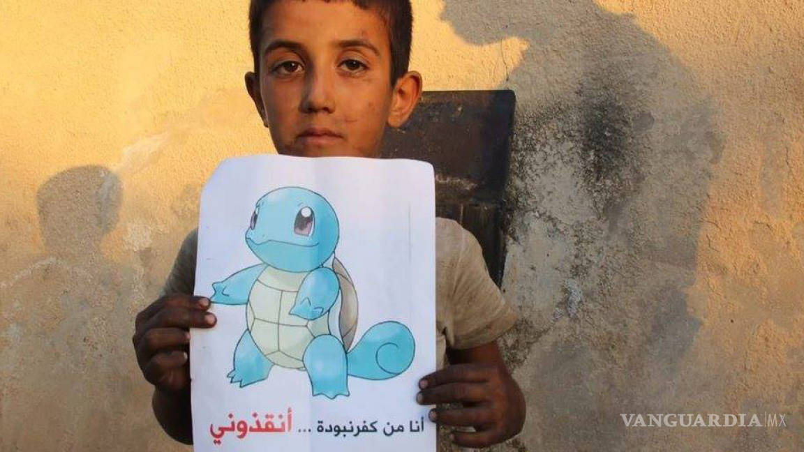 &quot;Hay muchos Pokémon en Siria, ven y sálvame&quot;, lanzan campaña para salvar a niños sirios