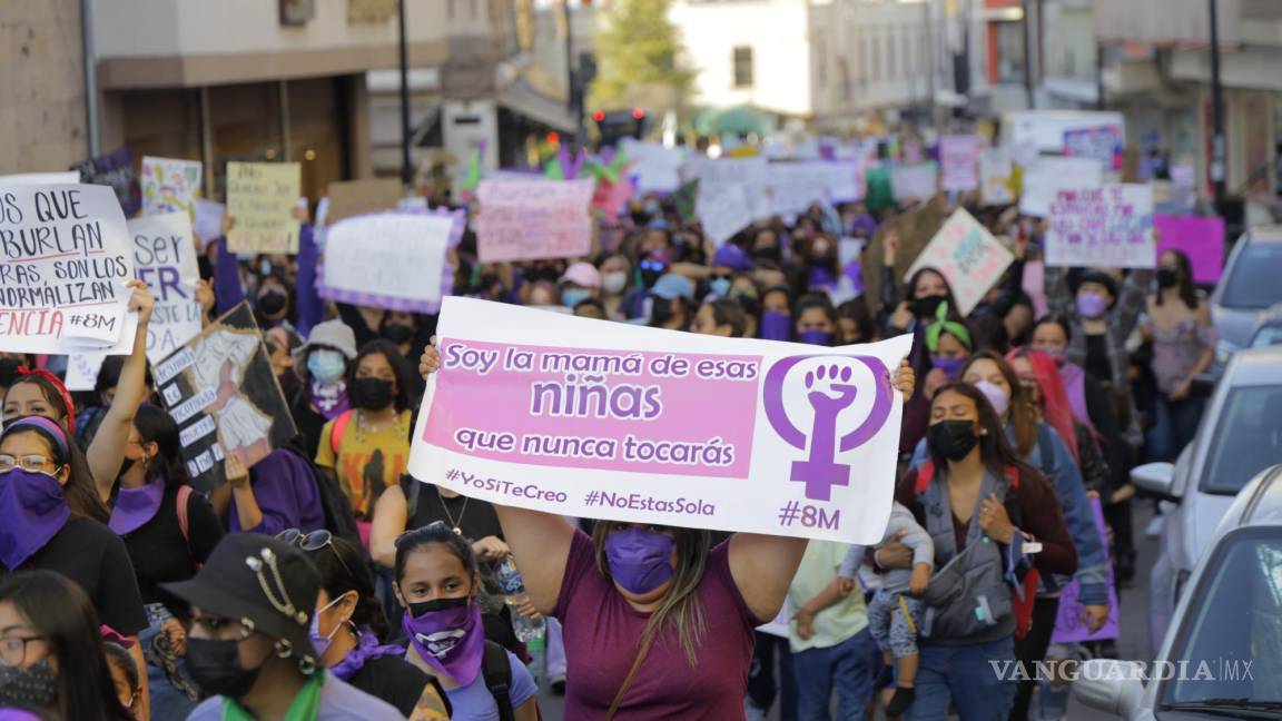‘Las niñas no se tocan’; marchan más menores este 8M 2022 en Saltillo