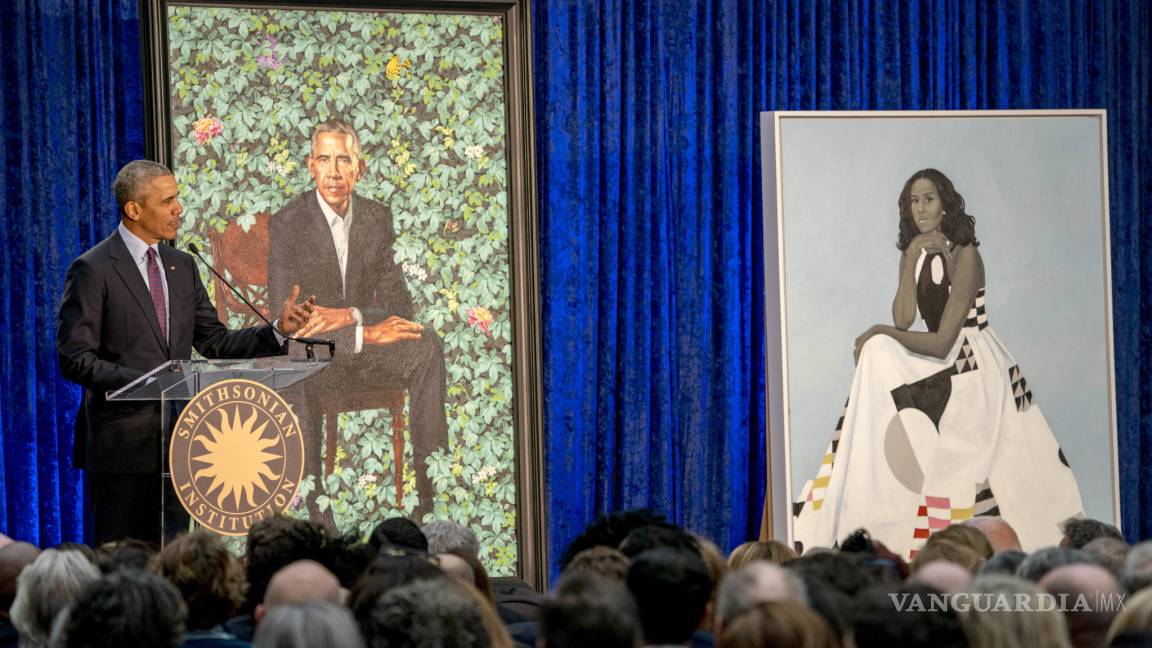National Portrait Gallery ya exhibe los retratos de Barack y Michelle Obama
