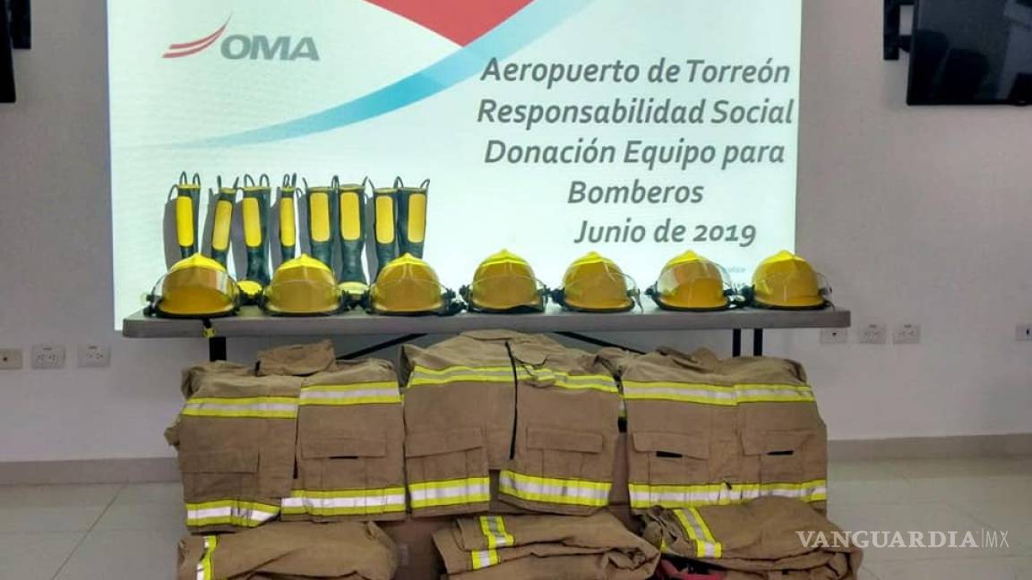 Bomberos y Protección Civil agradece donación de equipo donado en Torreón