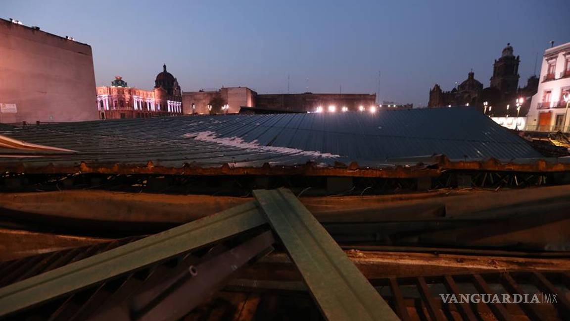 $!Tlaloc deja caer toda su furia contra el Templo Mayor con fuerte aguacero y granizada (fotos)