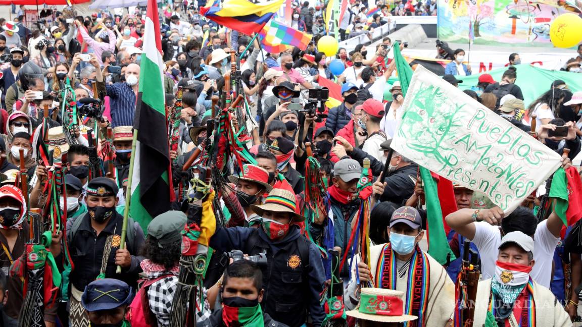 Protestan colombianos contra gobierno de Duque