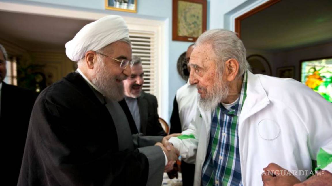 Fidel Castro se reúne con el presidente iraní Rohani