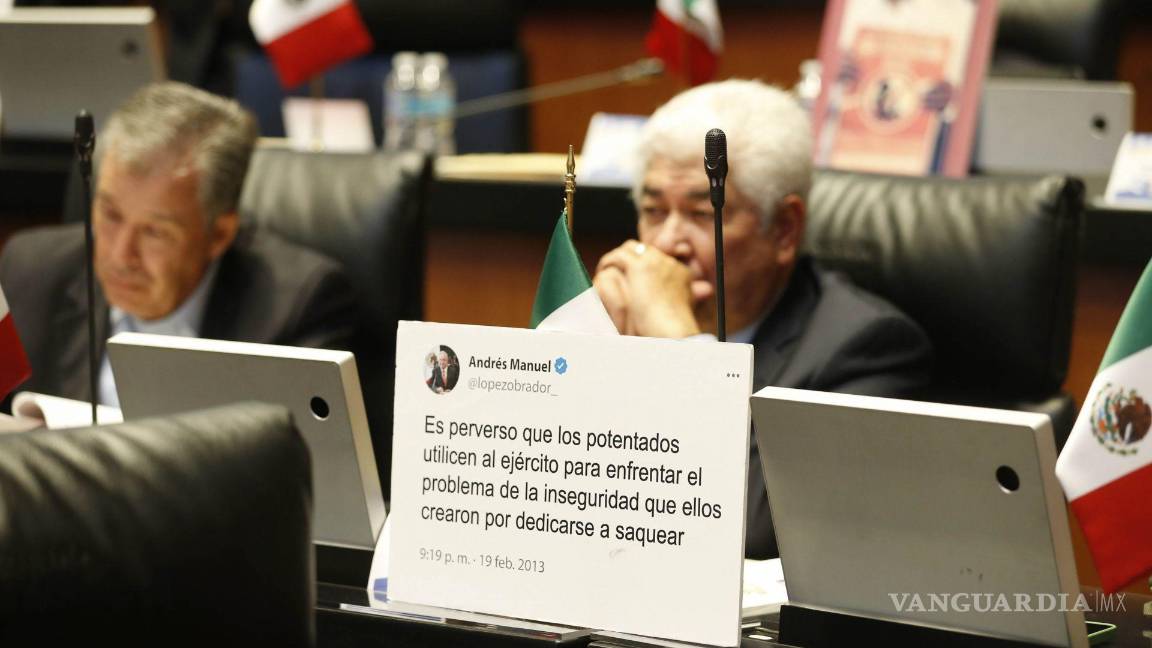$!La bancada panista en el Senado mostró su rechazo a reforma que reintegra a la Guardia Nacional al mando de la Sedena.