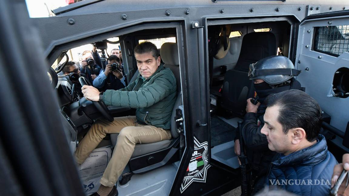 $!Entrega Miguel Riquelme 10 unidades tácticas a las fuerzas de seguridad en Coahuila
