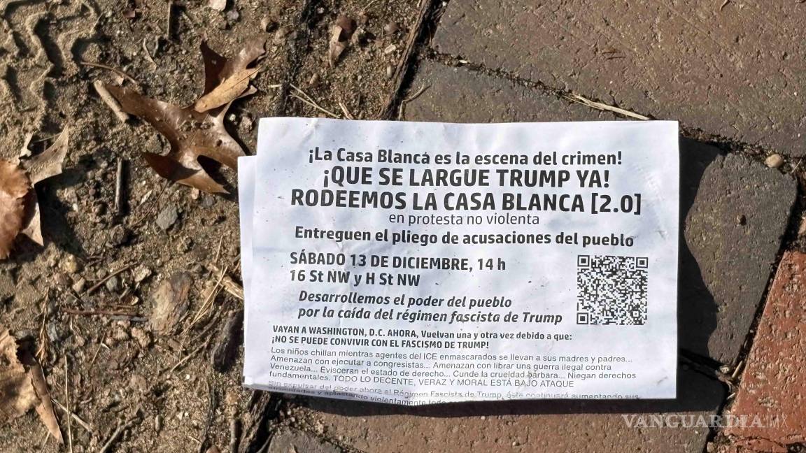 $!Un volante arrugado circula entre comunidades migrantes mexicanas que invita a manifestarse de forma pacífica contra las políticas migratorias de Donald Trump.