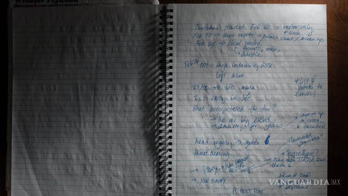 $!Notas que la madre de Aidan, Rhonda, mantuvo sobre los síntomas que experimentaba el adolescente en Calgary, Canadá