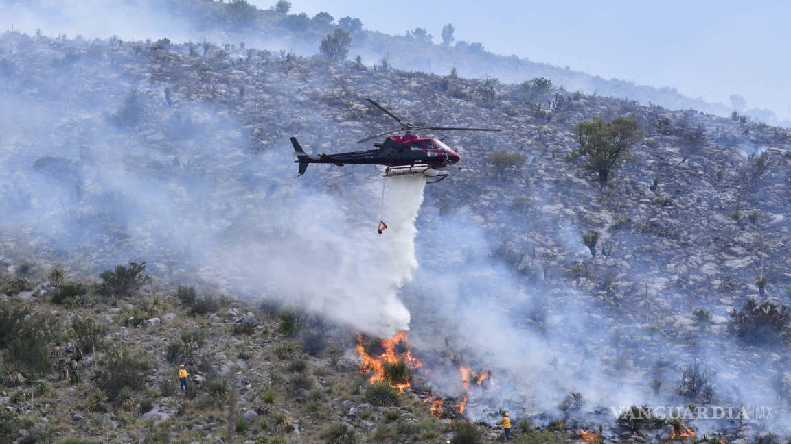Con fogata provocan incendio forestal en sierra de Zapalinamé de Saltillo