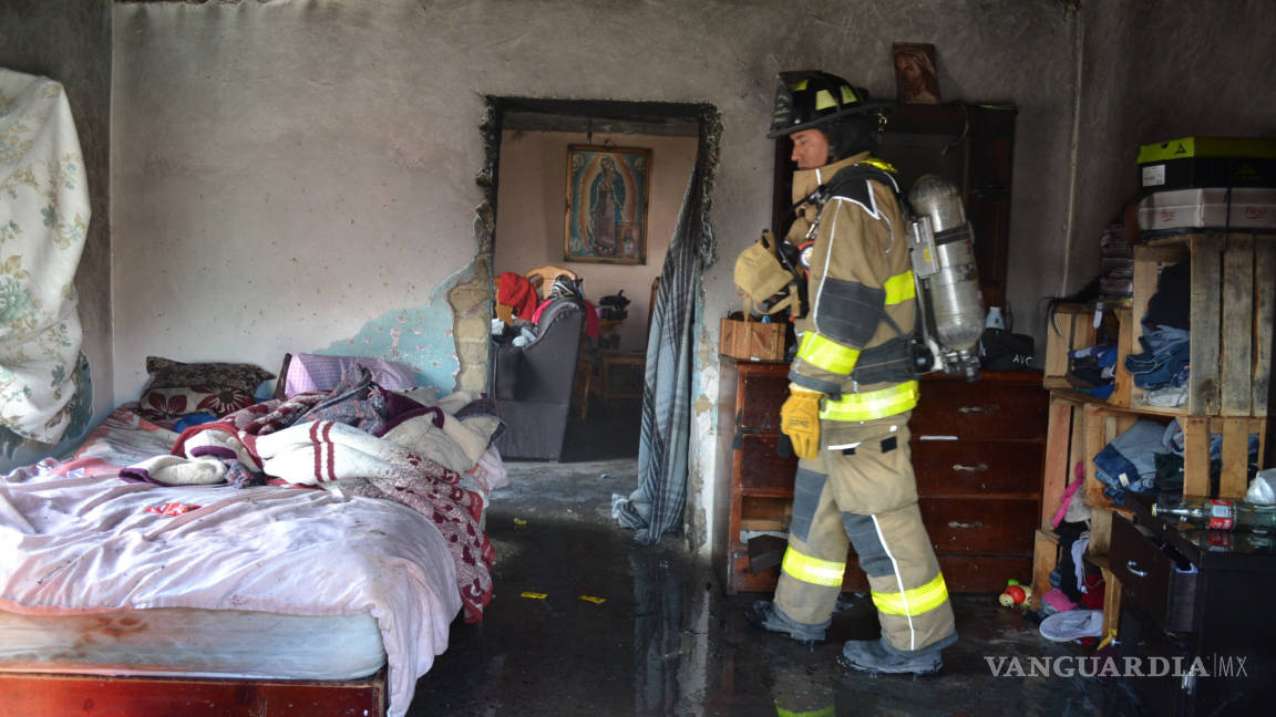 Incendio en casa de Saltillo por un cigarro encendido