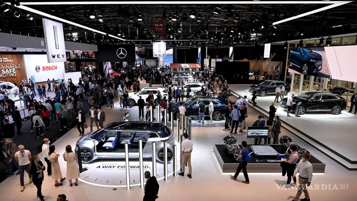 $!Una vista general del stand de WEY Great Wall Motors (GWM) en el Salón Internacional del Automóvil IAA en Munich, Alemania. EFE/EPA/Sascha Stenbach