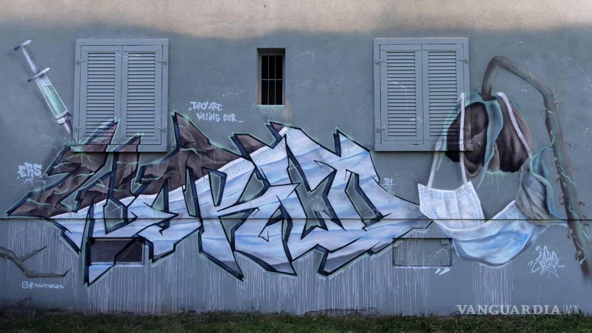 $!Mural en el distrito de Fontenette durante la novena edición de Pump Up The Jam, en Carouge, cerca de Ginebra, Suiza. EFE/EPA/Salvatore Di Nolfi