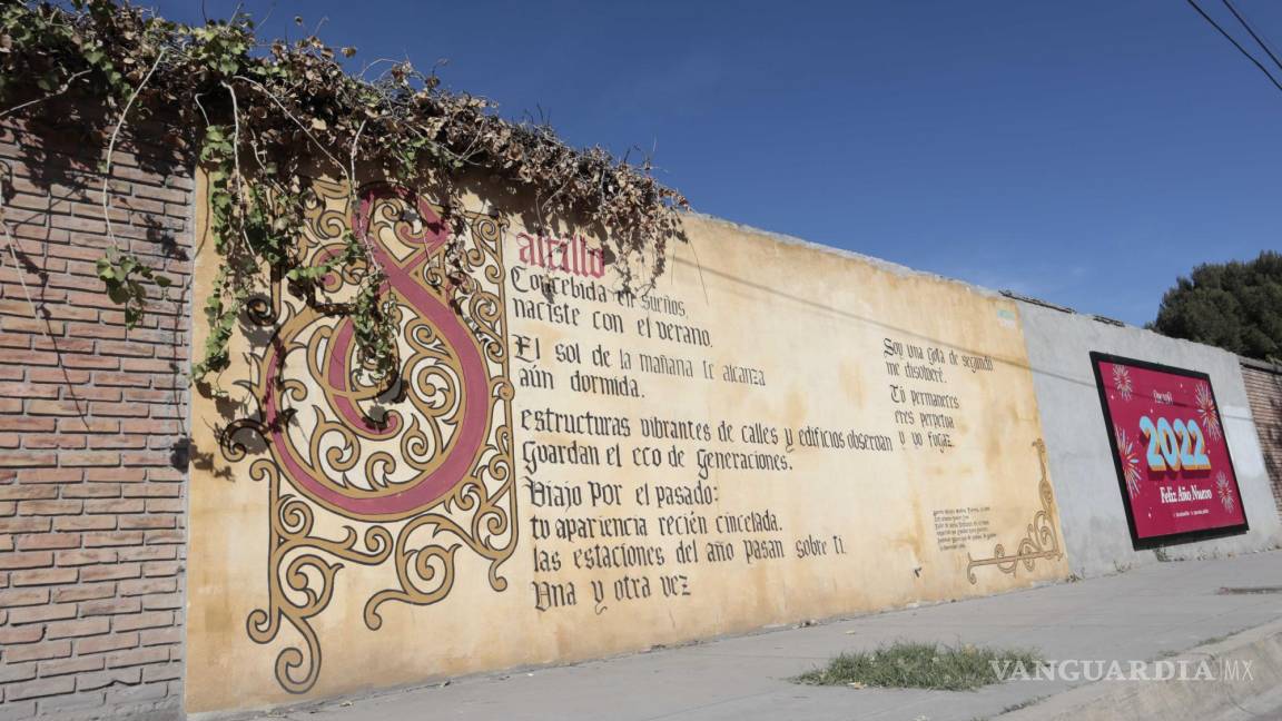 Amor por Saltillo se plasma en arte urbano del Centro Histórico