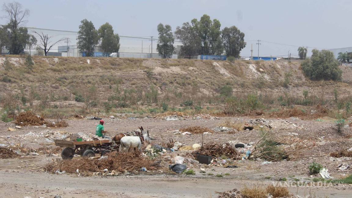 Convierten en basurero el lecho seco del Nazas