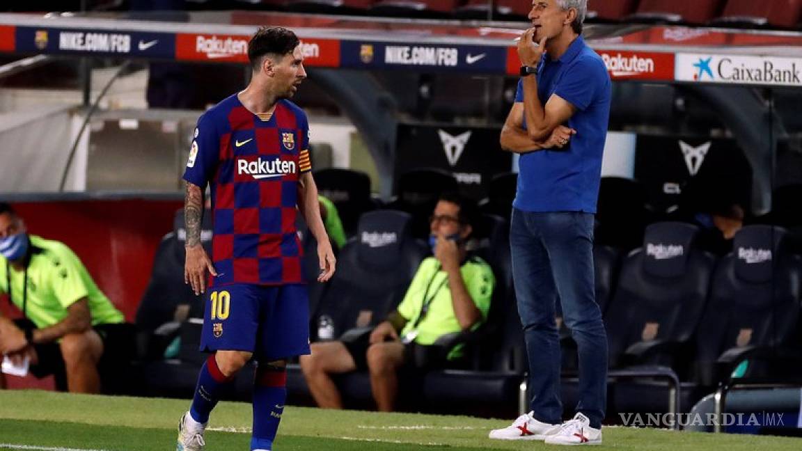 Setién rompe el silencio; 'Messi es difícil de cuestionar'