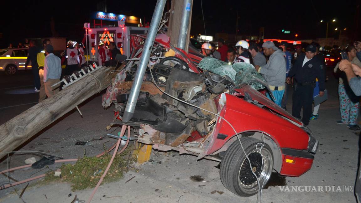 Otro accidente por alcohol en Saltillo: mueren 2; Circulaban por Reforma a casi 150km/h