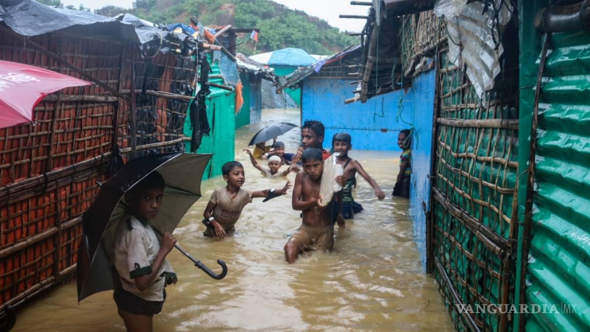 Inundaciones en Bangladesh dejan sin casa a refugiados rohinya