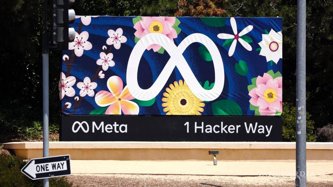 $!Logotipo de Meta frente a su sede en Menlo Park, California.