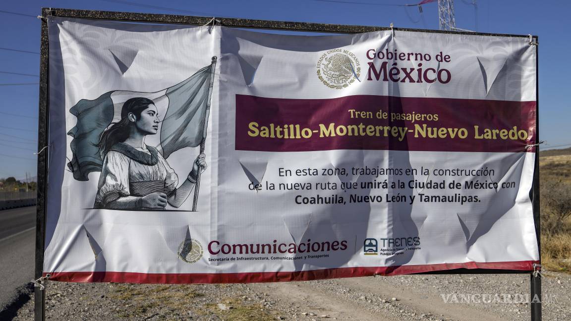 $!Inicia construcción del tren de pasajeros Saltillo-Monterrey; trabajan tramo de 15 km en Derramadero
