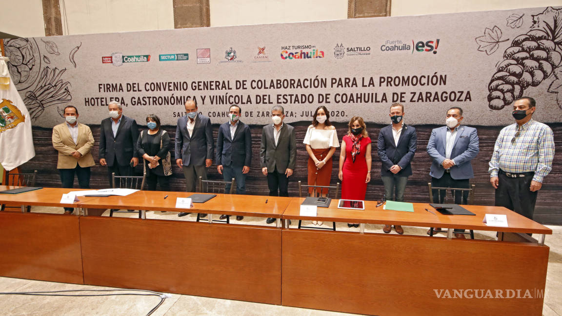 Reactiva Coahuila el sector turismo; firman convenio Gobierno del Estado y la IP