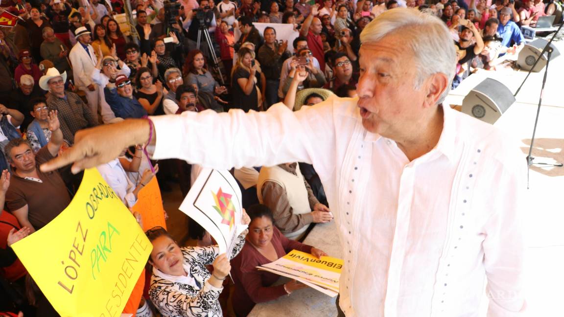 Elecciones de 2018 definirán destino de la nación: AMLO