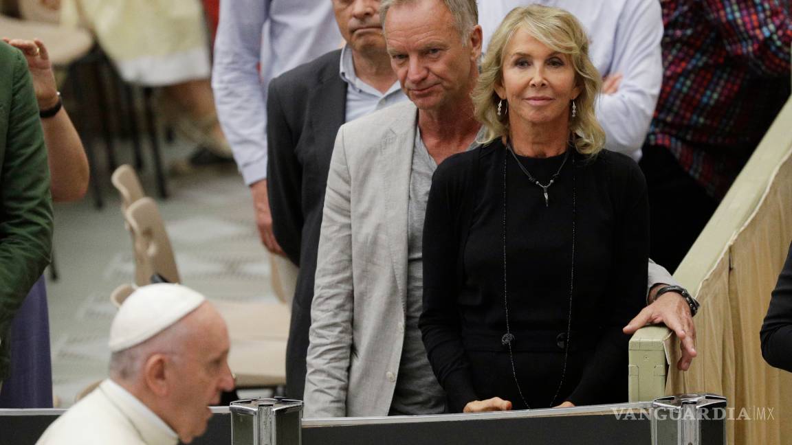 $!Recibe el papa Francisco a Sting y a su mujer Trudie Styler en el Vaticano