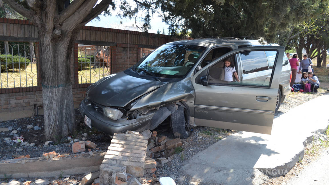 Brinca bordo acelerada y destroza una jardinera