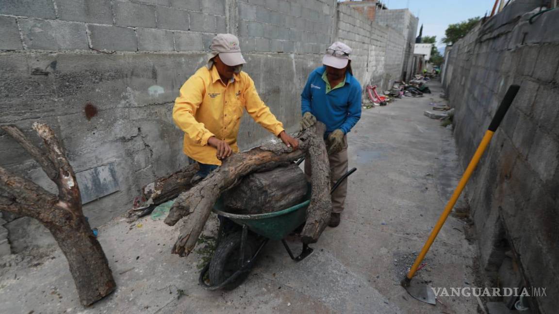 $!Personal del Municipio realizó labores de limpieza en los callejones de la colonia Miguel Hidalgo.
