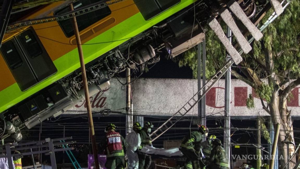 $!Imágenes del desplome en el metro en CDMX