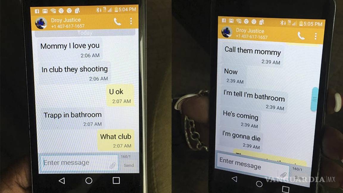 &quot;Mami te amo. Están disparando en el club&quot;: Víctima envía mensajes durante la masacre en Orlando
