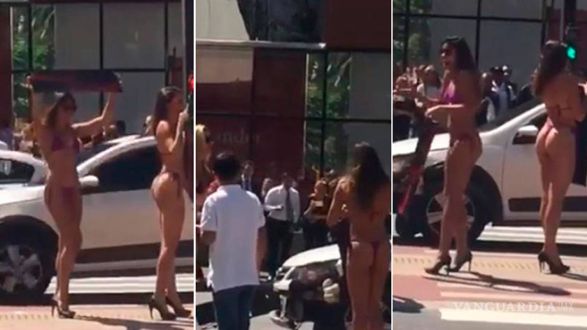 Destroza su camioneta tras chocar por estar viendo a mujeres en bikini (video)