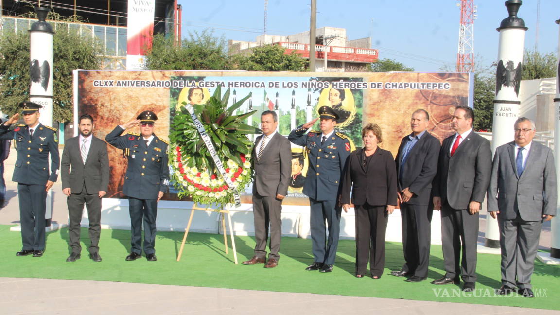 Conmemoran en Torreón 170 Aniversario de la gesta heroica de niños héroes