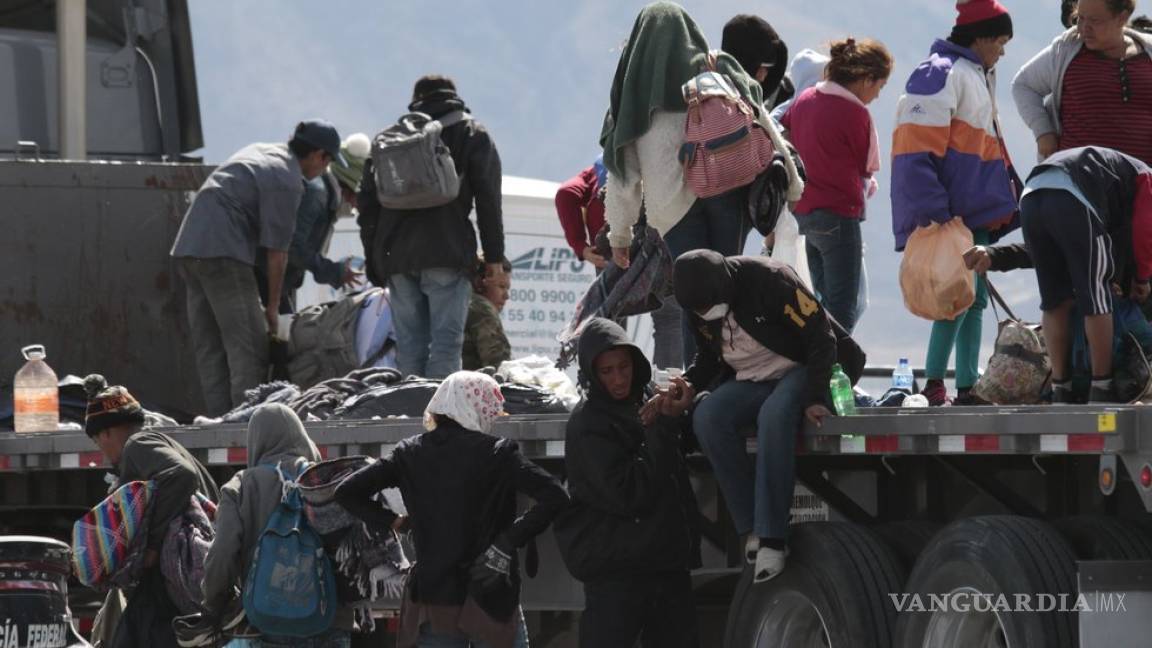 Migrantes de la caravana viajaron de Saltillo a Monterrey, Nuevo León