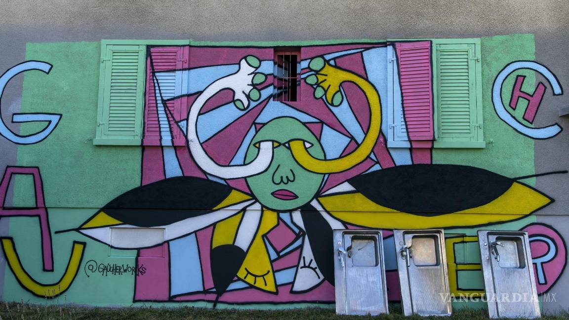 $!Mural en el distrito de Fontenette durante la novena edición de Pump Up The Jam, en Carouge, cerca de Ginebra, Suiza. EFE/EPA/Salvatore Di Nolfi