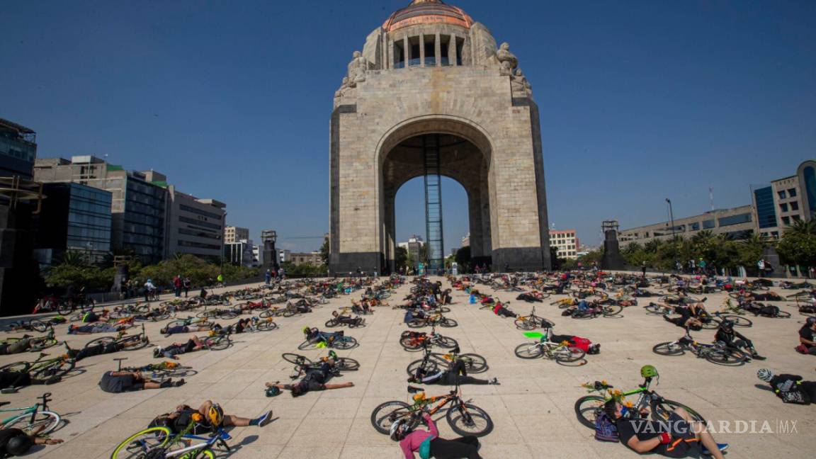 #LutoCiclista en CDMX, protestan por la muerte de ciclistas